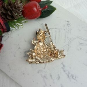 Taşlı Kardan Adam Broş