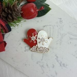 Taşlı Eldiven Broş