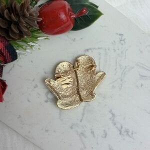 Taşlı Eldiven Yeniyıl Broş