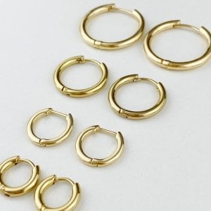 Çelik Halka Küpe (gold)