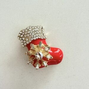 Yeniyıl Kırmızı Çorap Broş