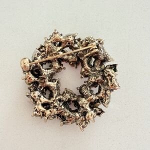 Renkli Taşlı Çelenk Yeniyıl Broş