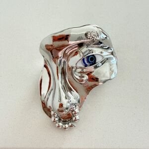 Gümüş Maske Broş