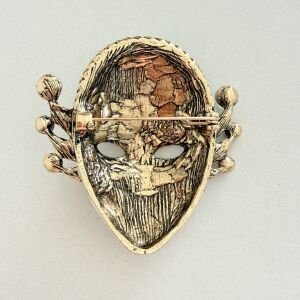 Taşlı Maske Broş
